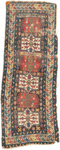 An extraordinary Armenian inscribed rug dated 1894, with a powerful sequence of geometric medallions set against a richly colored field of red, ivory, green, blue, yellow, and aubergine. The drawing is wonderfully individual, with bold hooked forms, small floral devices, and a lively multicolored border framing the composition.

Most compelling is the woven Armenian inscription, which appears to read:

“The rug of Satenik Abovian, in the year 1894.”