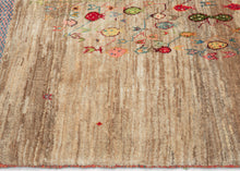 Contemporary Pomegranate Gabbeh - 3'4 x 4'11