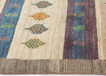 Leaf and Stripes Contemporary Gabbeh - 2'8 x 4'5