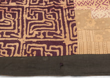 This batik patchwork was crafted in Indonesia during the 20th century.

Batik is a wax-resist technique that creates a distinctive style. This textile features a variety of batik designs that have been patchworked together into four quadrants creating a dynamic design in purples and yellows.&nbsp;