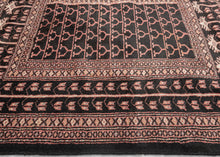 Vintage Black Bokhara Ensi - 4’1 x 6’10