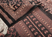 Vintage Black Bokhara Ensi - 4’1 x 6’10