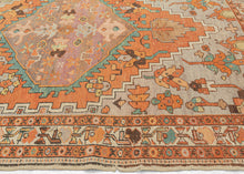 Antique Bakshaish Pastel rug naivete