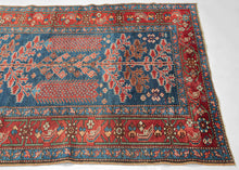 This unusual Karaja rug features&nbsp;a Tree of Life composition rendered in a vivid palette of indigo, madder, ivory, and soft terracotta tones. It combines the technical precision and geometric boldness typical of Karaja weavings with a spiritually resonant format more commonly associated with urban workshop rugs.