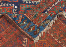 Antique Sanjabi Kurd Rug - 4'1 x 7'2