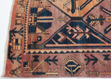 Graphic Kurdish Rug - 4'7 x 7'1