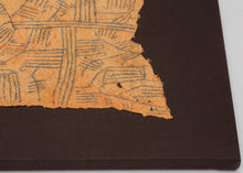 Mounted Mbuti Bark Cloth - 2' x 2'5