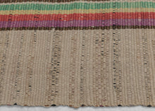 Antique American Rag Rug - 3'1 x 12'9