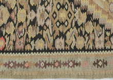 Black & Yellow Senneh Kilim - 3'5 x 4'1