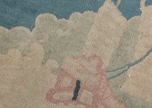 Boat Scene Chinese Deco Rug - 2'4 x 5'