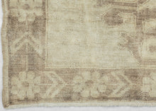 Vintage Brown and Gold Anatolian Rug - 5'2 x 8'10