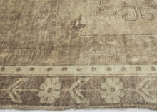 Vintage Brown and Gold Anatolian Rug - 5'2 x 8'10