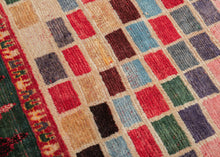 Colorful Checkered Gabbeh - 4'11 x 8'2