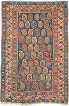 shirvan marasali It features all over design of rows of "flaming" botehs oriented on the diagonal. The botehs are outline in glowing shades of ivory, red , turquoise and seafoam that contrast well against a navy ground. The spacing around the edge of the field is filled with various protection symbols and flora and fauna. Nicely framed by main border of interlocking "S" motifs in navy and red on an ivory ground border that brightens the composition and draws the eye to the ivory highlights in the field.&nbs