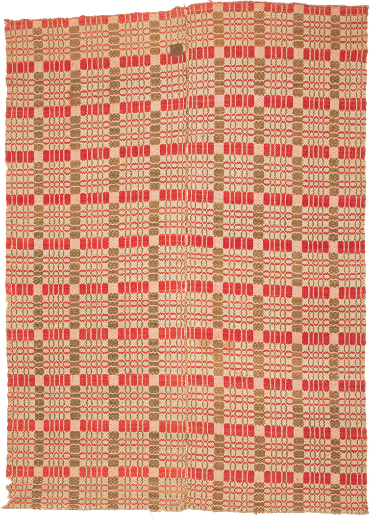 Antique Century Geometric Coverlet - 5'3 x 7'6