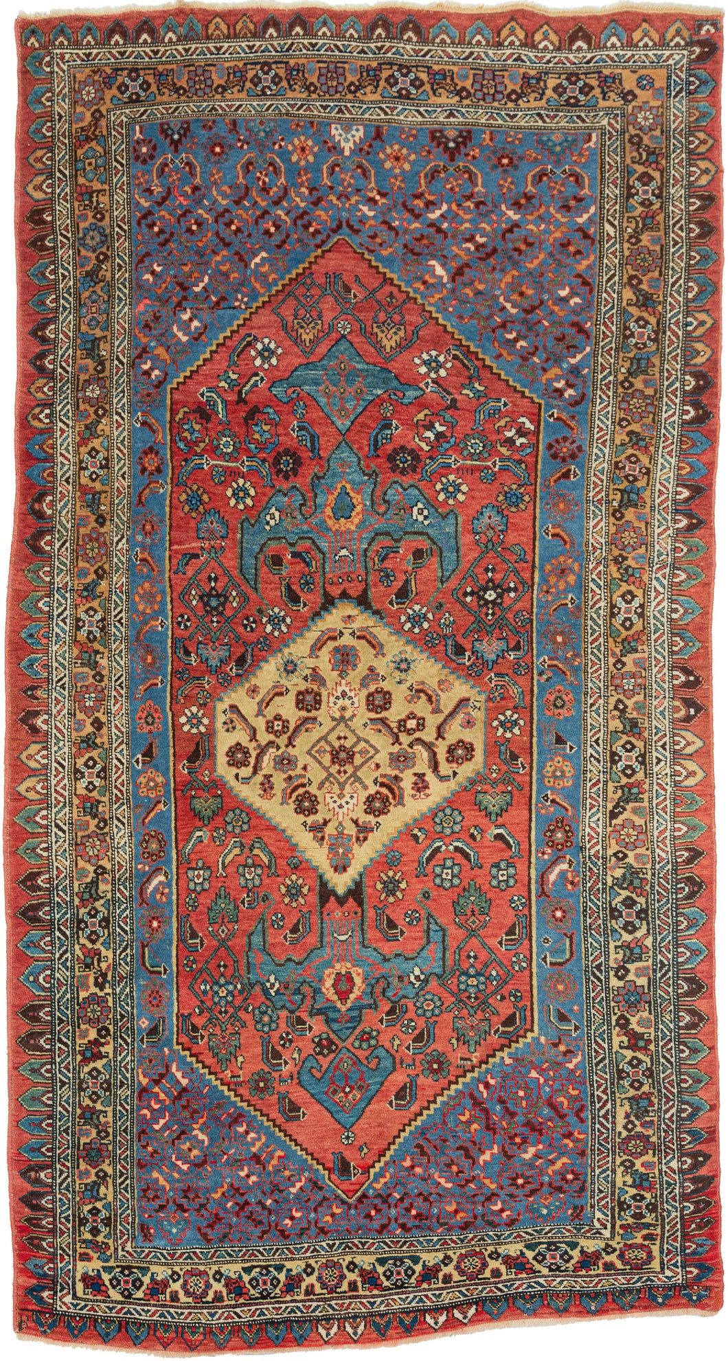 An exceptional 19th century Bidjar rug with a remarkable sense of color, clarity, and presence. Woven in the Kurdish weaving tradition, Bidjars are celebrated for their dense, durable structure. This is sturdy and strong while still being joyful, elegant, and beautifully drawn.