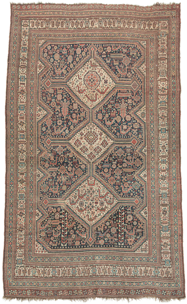 Khamseh Bird Rug - 5'3 x 8'11