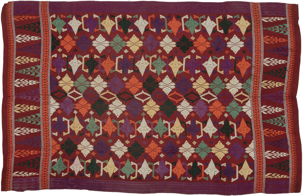 Mid Century Balinese Weft Brocade - 2’8 x 4’2