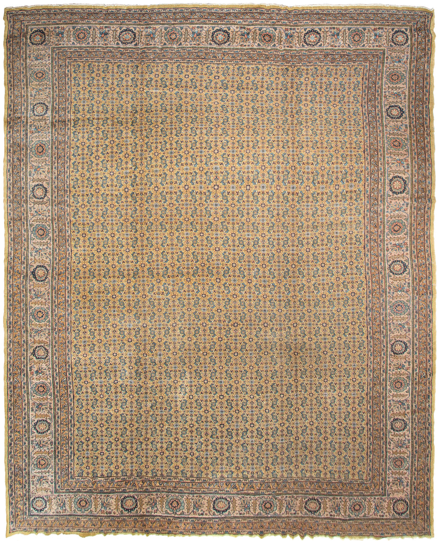 gold oversize tabriz rug mansion size highly decorative rare rug