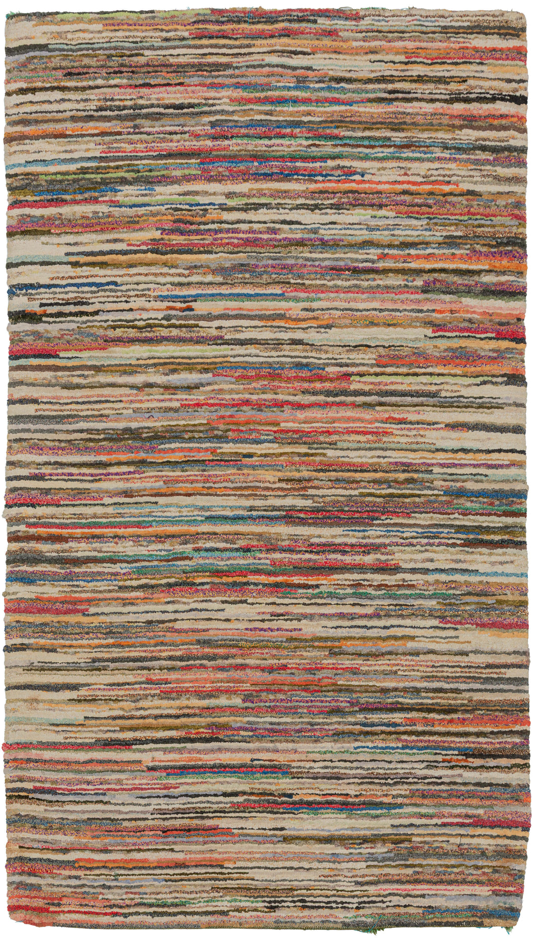 Vintage Moroccan Rag Rug - 3'4 x 6'