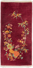 This Art Deco rug was handwoven in Tientsin, China during the second quarter of the 20th century.
