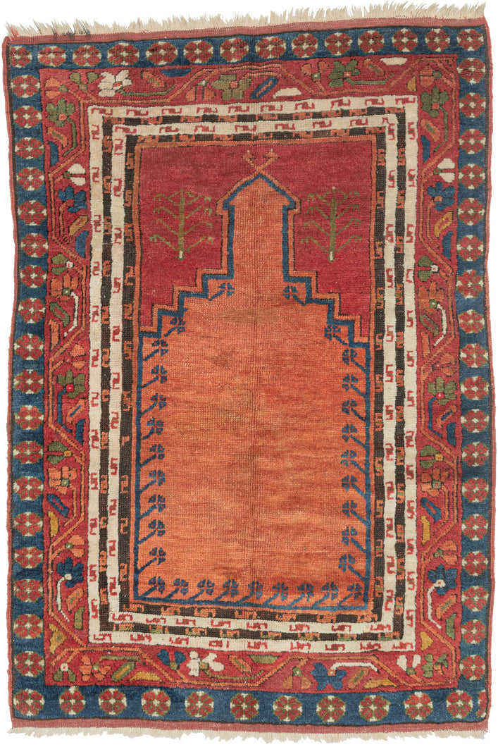 19th Century Central Anatolian Prayer Rug - 3’4 x 5’