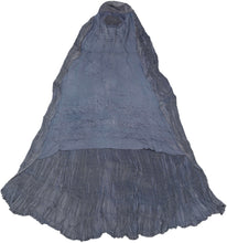 This Burqa was crafted in Afghanistan during the late 20th century.&nbsp;

A burqa is a full-body garment that covers a woman's face and body. This burqa is made of periwinkle blue fabric with crimping around the back and floral embroidery below mesh opening for the eyes.

It is in good condition with small patches and some sun fading.

Special Provenance: Formerly in the collection of Yosi Barzilai Sarajo