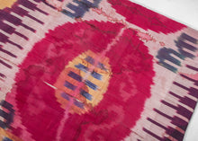 Mid Century Silk Uzbek Ikat - 3'11 x 6'11