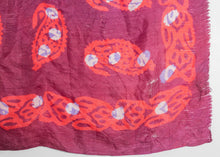 Resist Dyed Silk Scarf - 4'10 x 4'10