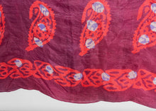 Resist Dyed Silk Scarf - 4'10 x 4'10