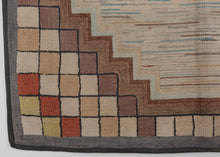 Antique Hook Rug with Geometric Design - 2'10 x 3'2