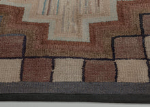Antique Hook Rug with Geometric Design - 2'10 x 3'2