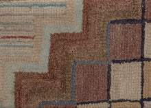 Antique Hook Rug with Geometric Design - 2'10 x 3'2