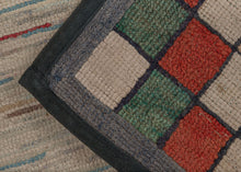 Antique Hook Rug with Geometric Design - 2'10 x 3'2