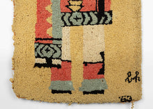 Hooked "1963" Kachina Rug- 1'2 x 3'3