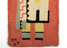 Hooked "1959" Kachina Rug - 1'2 x 3'3