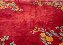 Red Chinese Deco Rug - 8'10 x 11'7