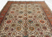 Mid Century Tabriz Rug - 7'10 x 11'