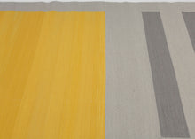 Andrew Boos "Yellow and Grey Rug" - 4'11 x 8'