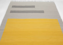 Andrew Boos "Yellow and Grey Rug" - 4'11 x 8'