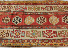 Bright & "Fluffy" Kazak Runner - 3'6 x 10'