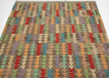 Contemporary Maimana Kilim - 5' x 6'4