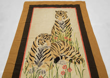 Signed Tigers Needlepoint - 4'9 x 6'8