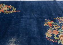 Deep Blue Chinese Deco Rug - 9' x 11'8