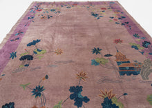 Whimsical Purple Chinese Deco Rug - 10' x 13'