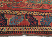 Vintage Sewan Design Afghan Rug - 5'1 x 6'5