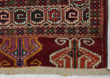 Midcentury Yomud Turkmen Rug - 3'3 x 4'9