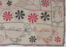 Antique Lotus Nakshi Kantha - 1'11 x 2'4