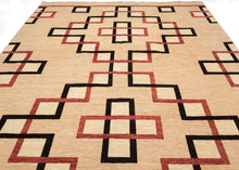 Contemporary Afghan Rug - 9'1 x 11'8