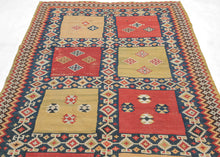 Mid Century Qashqai Kilim- 5'2 x 7'10